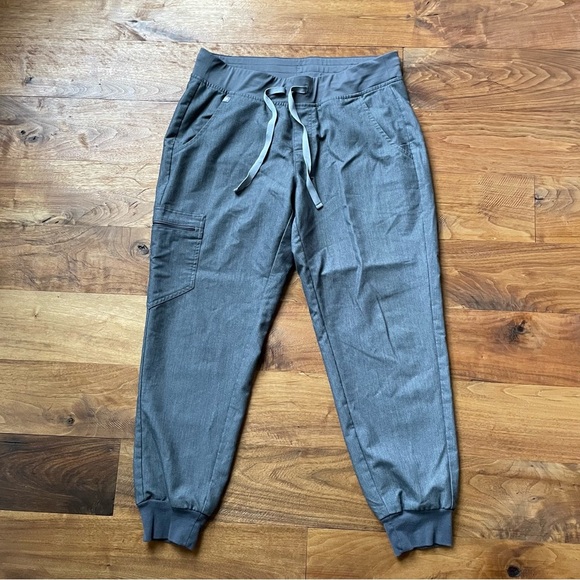 Figs Zamora Heather Gray Graphite Jogger Scrub Pants Style#W18SW2005P Med Petite - Picture 1 of 10